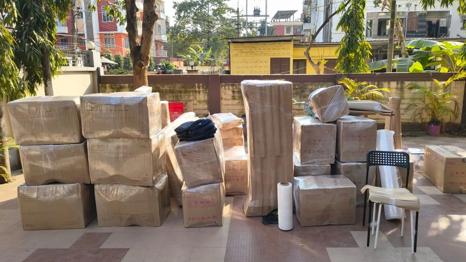 Speedex packed goods ready for dispatch